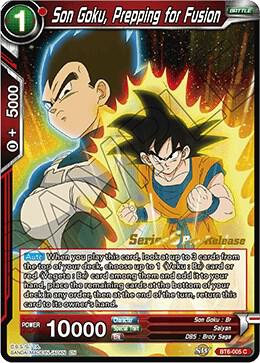 Son Goku, Prepping for Fusion (Series 6 Pre-Release) [BT6-005]