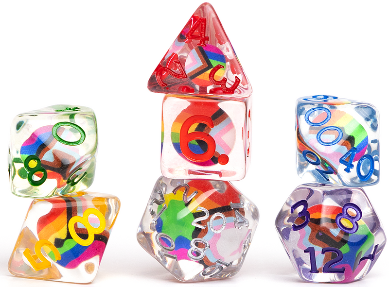 Dungeons and Dragons Progress Pride Dice Set