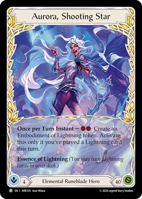 Aurora, Shooting Star - HER120 [HER120] (Promo)  Rainbow Foil