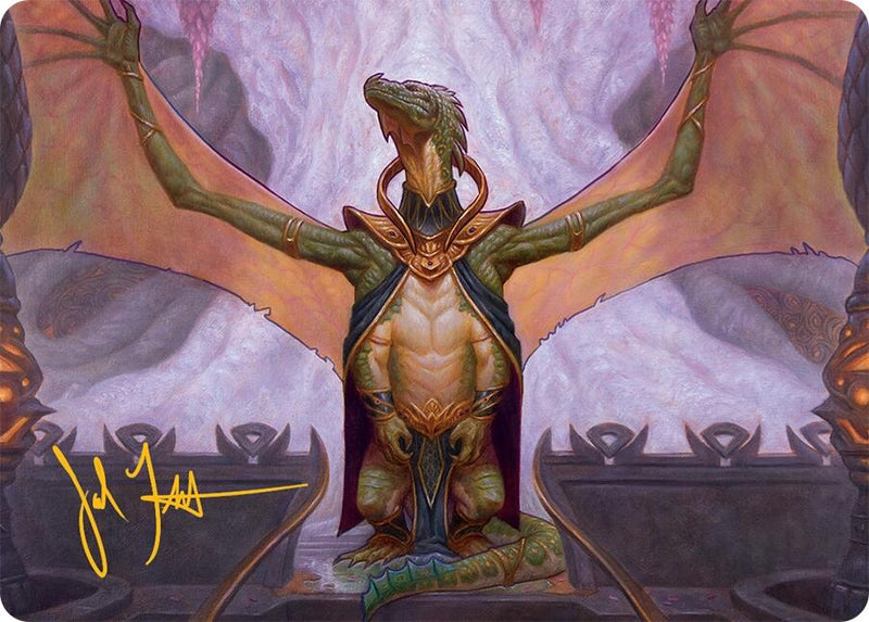 Kheru Goldkeeper Art Card (36/54) (Gold-Stamped Signature) [Tarkir: Dragonstorm Art Series]