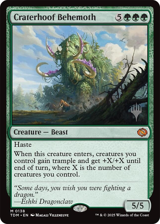 Craterhoof Behemoth (Promo Pack) [Tarkir: Dragonstorm Promos]