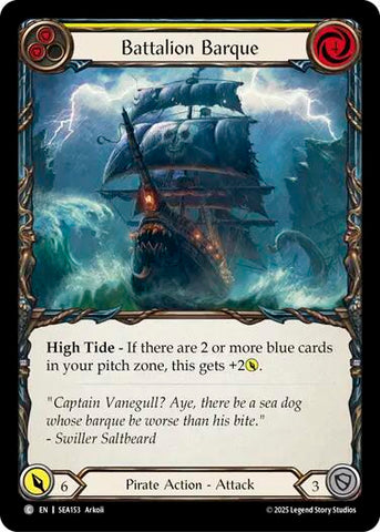 Battalion Barque (Yellow) [SEA153] (High Seas)  Rainbow Foil