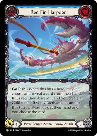 Red Fin Harpoon [GEM055] (GEM Pack 2)  Rainbow Foil