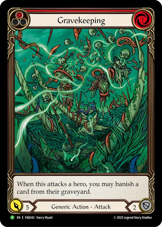 Gravekeeping (Red) [FAB342] (Promo)  Rainbow Foil