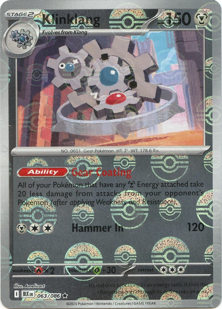 Klinklang (063/086) (Poke Ball Pattern) [Scarlet & Violet: Black Bolt]