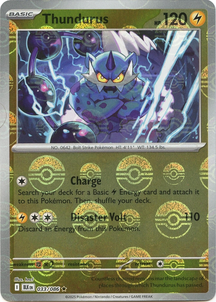 Thundurus (033/086) (Poke Ball Pattern) [Scarlet & Violet: Black Bolt]