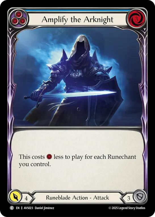 Amplify the Arknight (Blue) [AVS023] (Armory Deck: Legends Viserai)