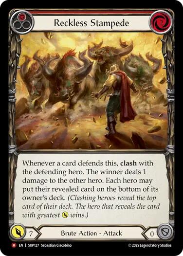 Reckless Stampede [SUP127] (Super Slam)  Rainbow Foil