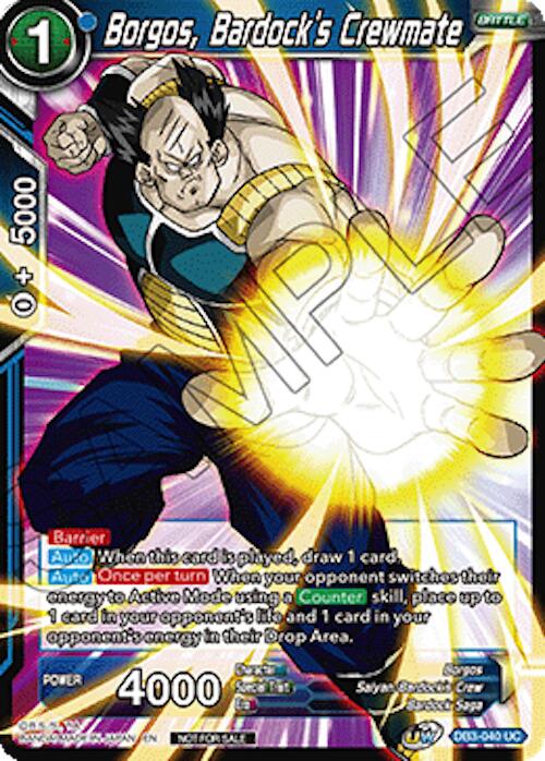 Borgos, Bardock's Crewmate (Ultra-Bout Series Tournament Pack Vol.1) (DB3-040) [Tournament Promotion Cards]