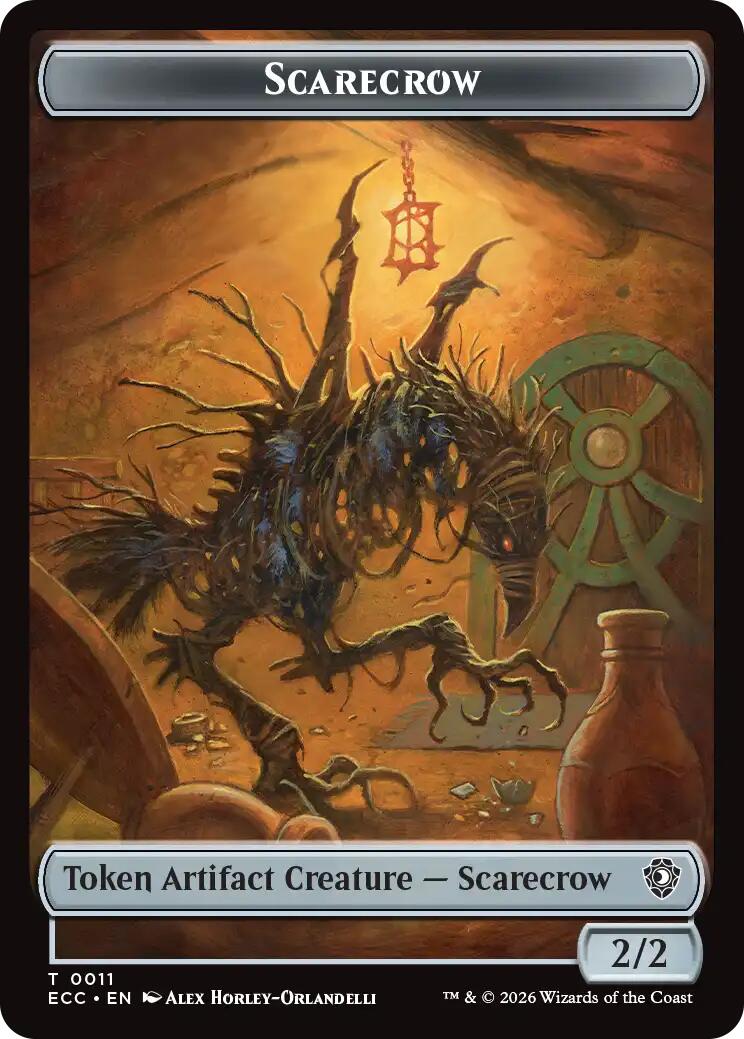 Scarecrow // Treasure Double-Sided Token [Lorwyn Eclipsed Tokens]