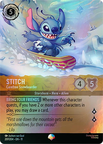Stitch - Carefree Snowboarder (Epic) (207/204) [Winterspell]