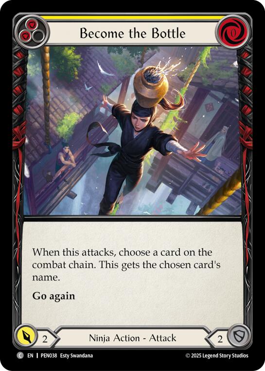 Become The Bottle (Yellow) (Rainbow Foil) [PEN038] (Compendium of Rathe)  Rainbow Foil