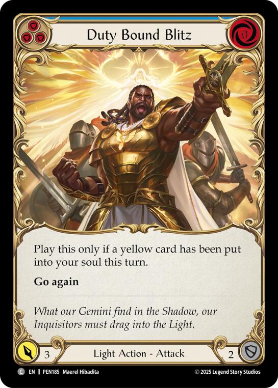 Duty Bound Blitz (Blue) (Regular) [PEN185] (Compendium of Rathe)