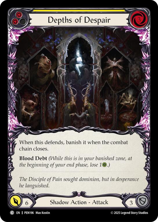 Depths Of Despair (Yellow) (Rainbow Foil) [PEN196] (Compendium of Rathe)  Rainbow Foil