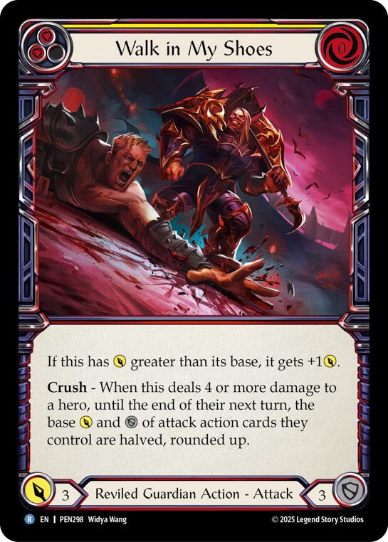 Walk In My Shoes (Yellow) (Rainbow Foil) [PEN298] (Compendium of Rathe)  Rainbow Foil