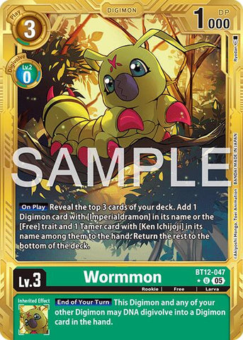Wormmon [BT12-047] (Alternate Art) [Advanced Booster Digimon Generation]