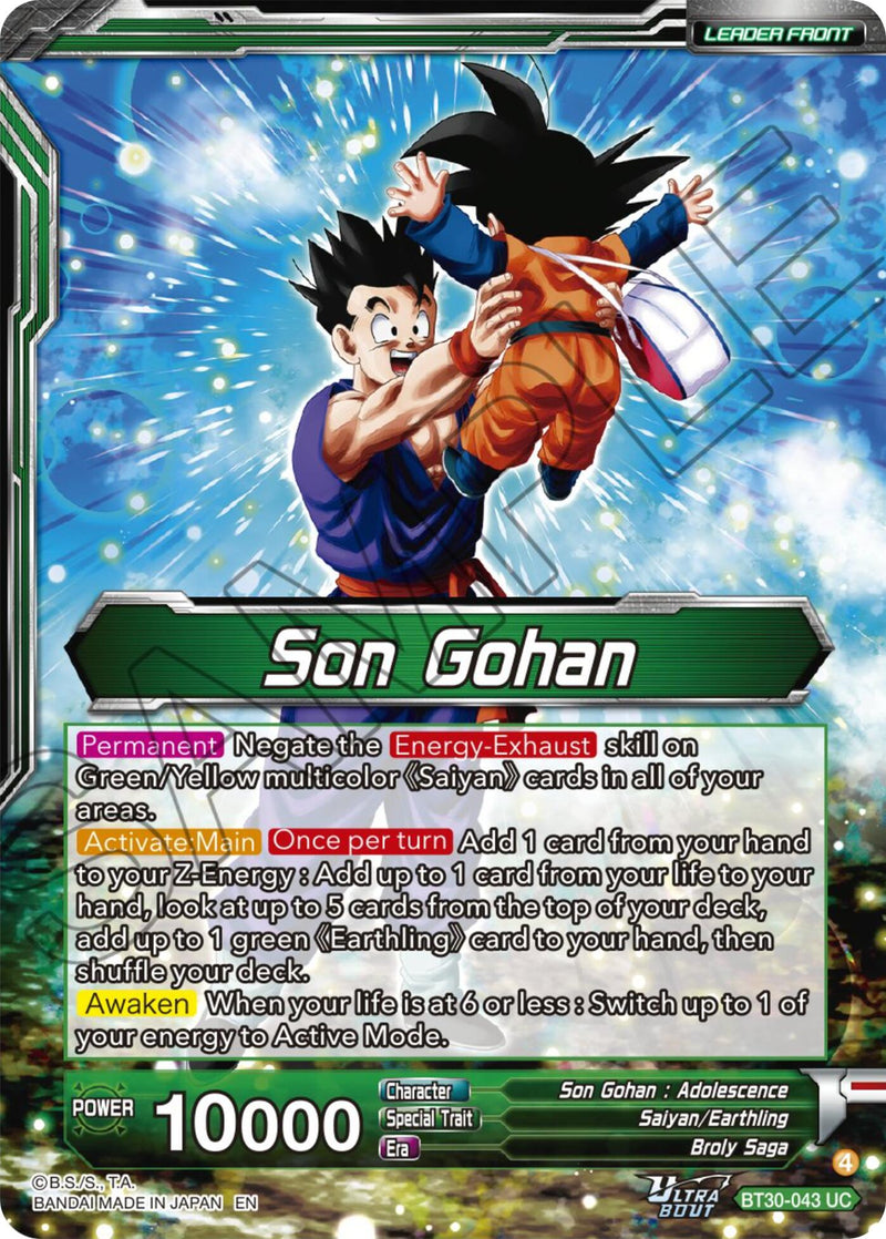 Son Gohan // SS Son Gohan, Reliable Growth (BT30-043) [Three Glorious Fighters]