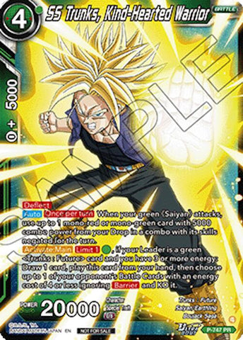 SS Trunks, Kind-Hearted Warrior (Ultra-Bout Series Tournament Pack Vol.3) (P-747) [Tournament Promotion Cards]