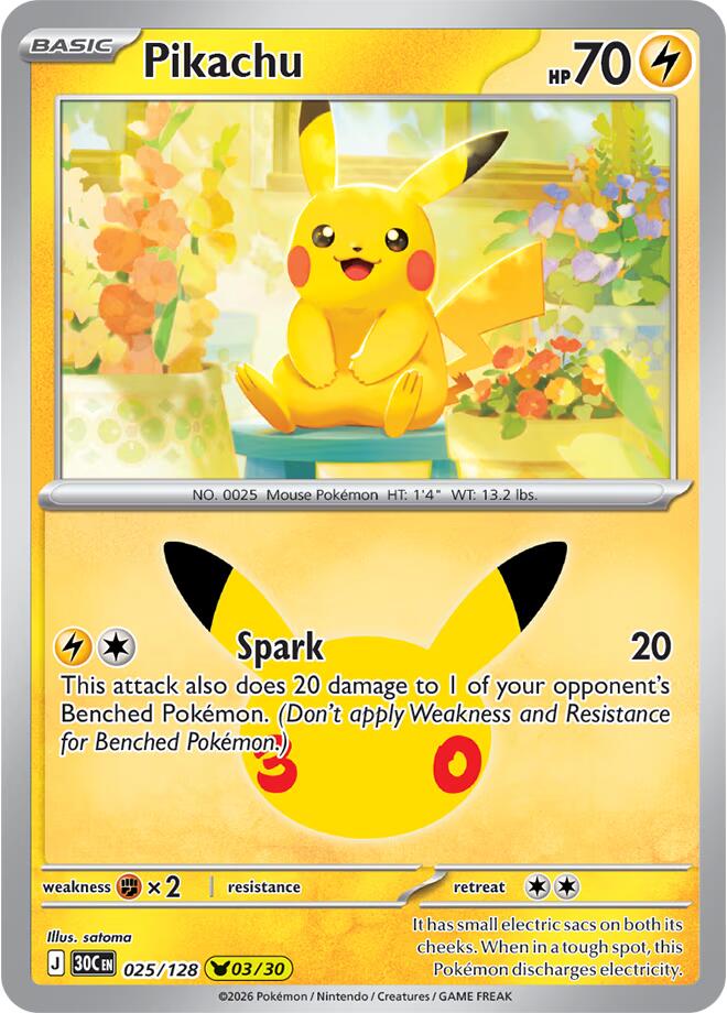Pikachu (025/128) [Mega Evolution: 30th Celebration]