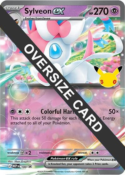 Sylveon ex (100) (30th Celebration) (Jumbo Card) [ME: Mega Evolution Promo]