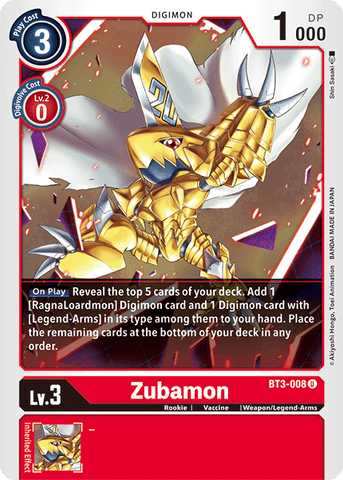 Zubamon [BT3-008] [Release Special Booster Ver.1.5]