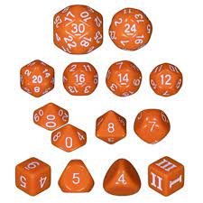 Dungeon Crawl Classics Dice: Orange