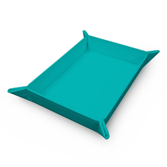 Vivid Foldable Magnetic Dice Tray: Teal