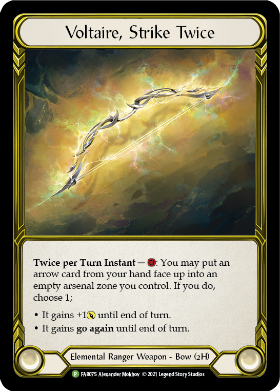 Voltaire, Strike Twice (Golden) [FAB075] (Promo)  Cold Foil