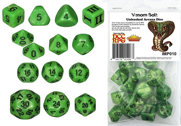 Unleashed Arcana Dice - Venom Bolt