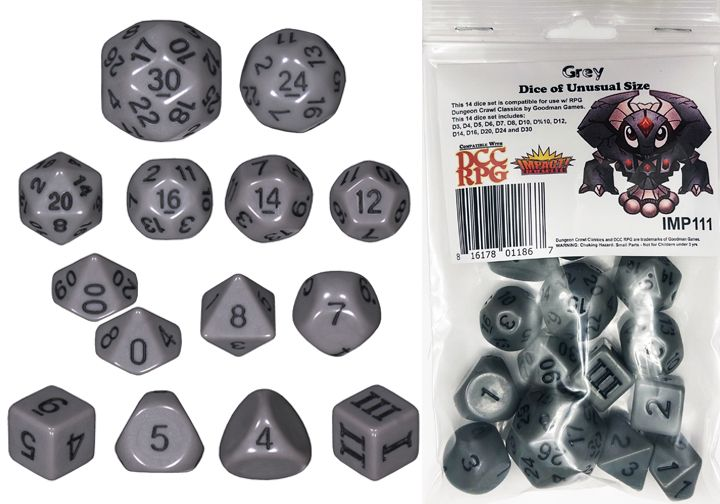 Unleashed Arcana Dice - Grey