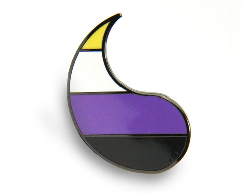 Customizable Pride Pin: Nonbinary Left