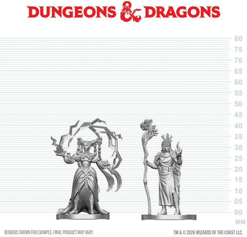 Nolzur's Marvelous Miniatures: Human Druid & Elf Sorcerer
