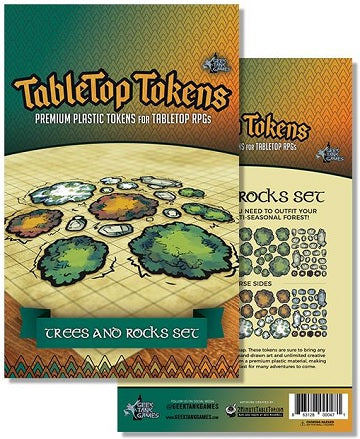 Tabletop Tokens: Trees and Rocks Set
