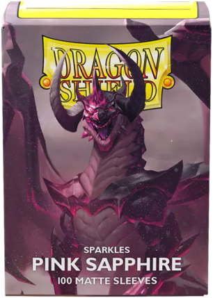 Dragon Shield Sleeves: Matte Pink Sapphire Sparkles