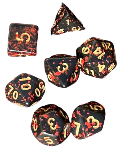 DCC RPG Dice Set - Bloody Kith Horde Dice