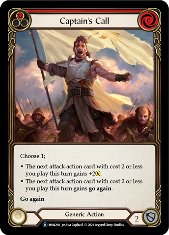 Captain's Call (Red) (Rainbow Foil) [U-MON260-RF] Unlimited Rainbow Foil