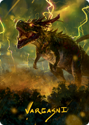Thrasta, Tempest's Roar Art Card (42) (Gold-Stamped Signature) [Modern Horizons 2 Art Series]