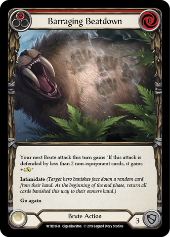 Barraging Beatdown (Red) [WTR017-R] Alpha Print Rainbow Foil