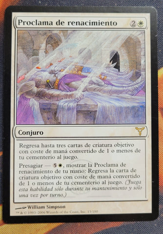 Proclamation of Rebirth [Dissension] (Spanish)
