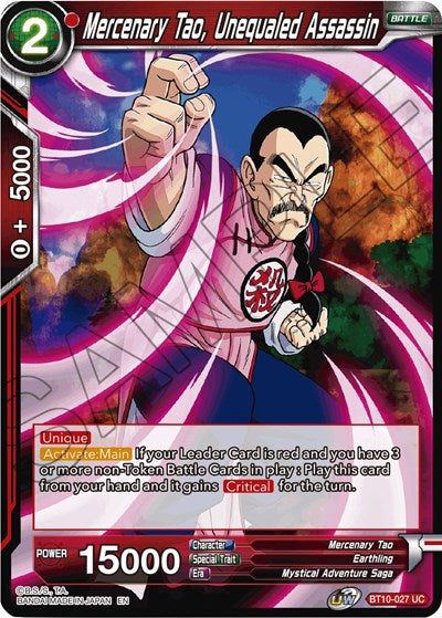 Mercenary Tao, Unequaled Assassin [BT10-027]
