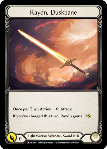 Raydn, Duskbane (Rainbow Foil) [U-MON031-RF] Unlimited Rainbow Foil