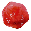 Ultra Pro Dice - Plush Jumbo 10" D20 Red W/White