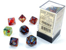 Nebula Polyhedral Primary/blue Luminary 7-Die Set CHX 27559