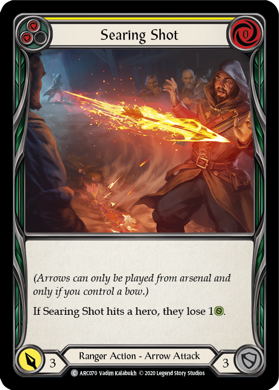 Searing Shot (Yellow) [ARC070] Unlimited Edition Rainbow Foil