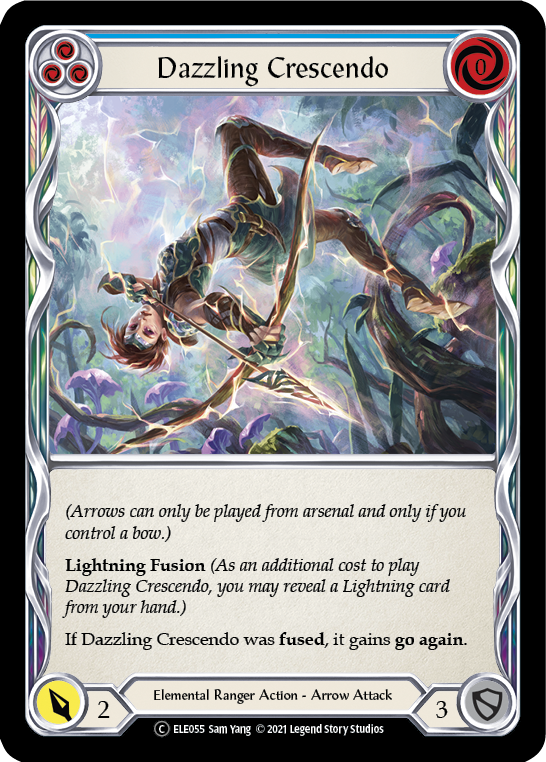 Dazzling Crescendo (Blue) [U-ELE055] Unlimited Rainbow Foil