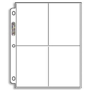 Ultra Pro 4 Pocket Binder Page - 1 Sheet