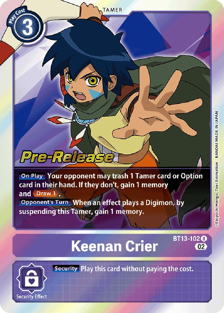 Keenan Crier [BT13-102] [Versus Royal Knight Booster Pre-Release Cards]