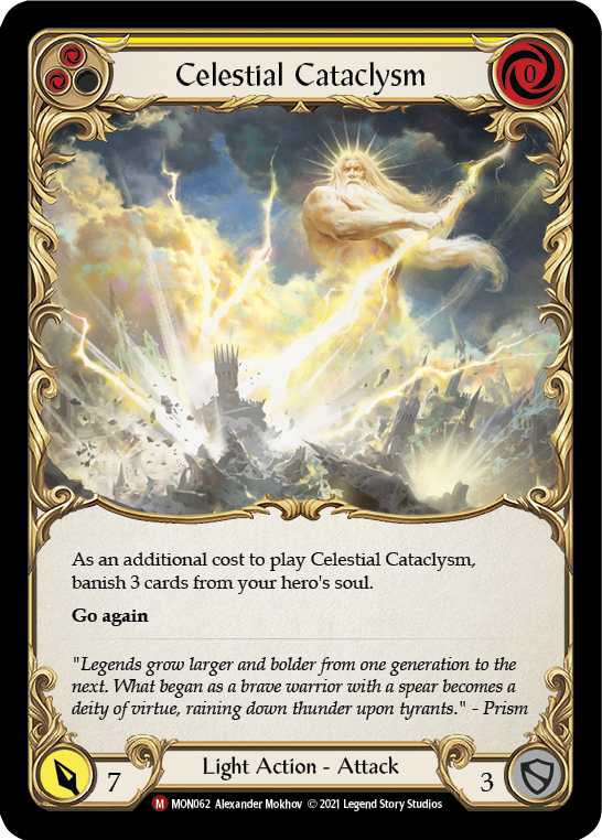 Celestial Cataclysm (Rainbow Foil) [MON062-RF] 1st Edition Rainbow Foil