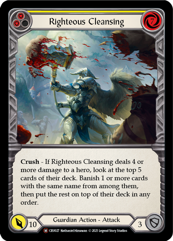 Righteous Cleansing (Rainbow Foil) [CRU027-RF] Unlimited Rainbow Foil