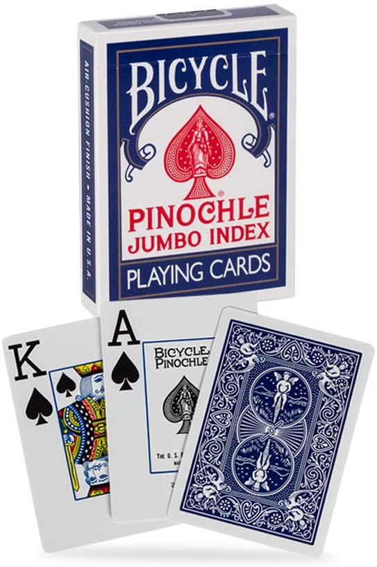 Bicycle Playing Cards: Pinochle Jumbo Index Blue